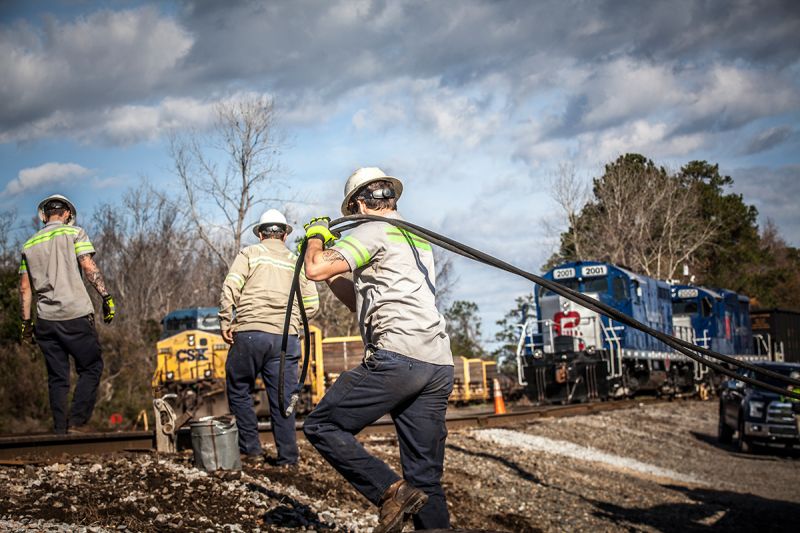 Railroad crossing work closing N. Charleston intersection for weekend